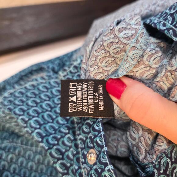 Rock & Roll Denim Women's Sleeveless Button-Up Top -XXL - Picture 5 of 9